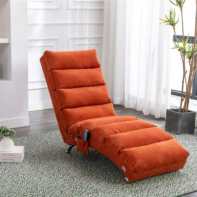 Chaise longue da massaggio in lino per interni