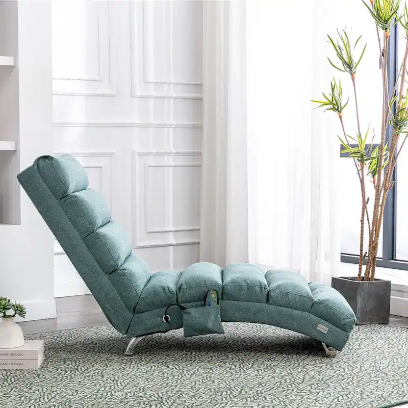 Chaise longue da massaggio in lino per interni