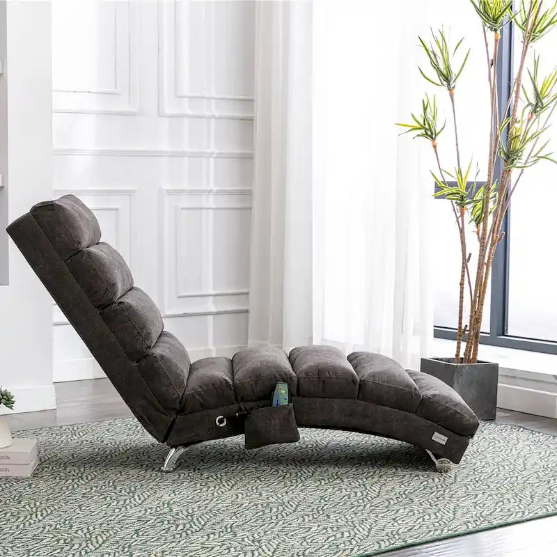Chaise longue da massaggio in lino per interni