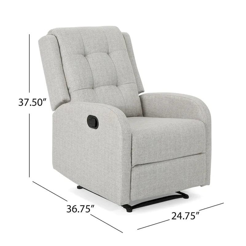 24.75 Wide Manual Standard Recliner, Cozy Recliner for Living Room, Bedroom, Beige