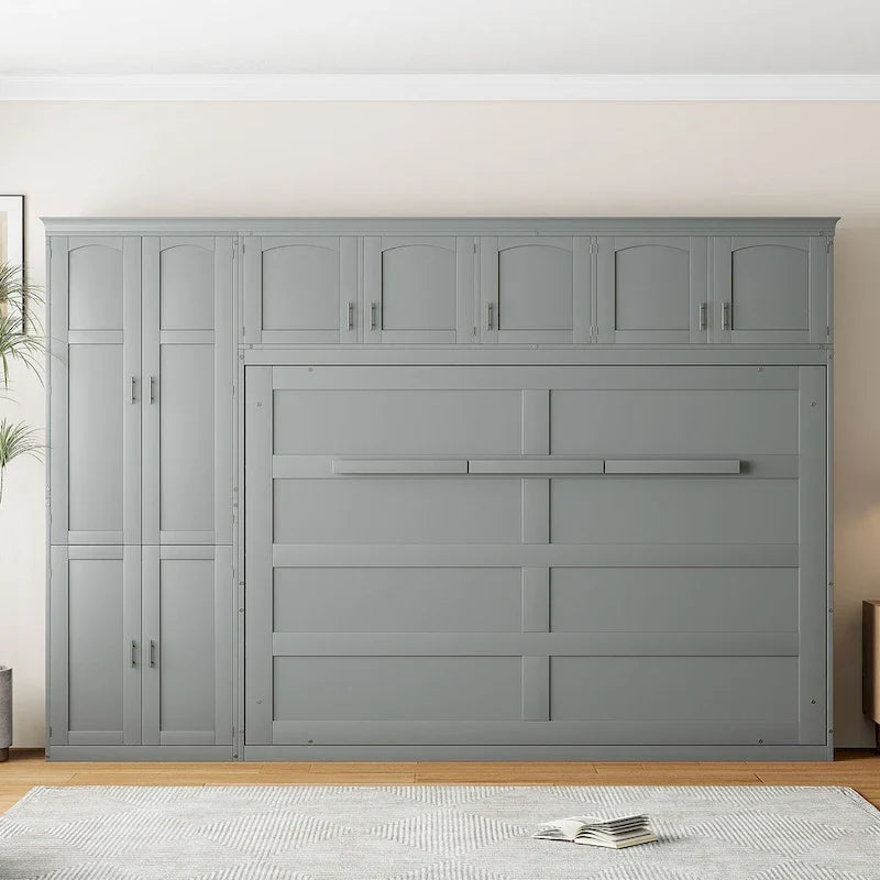 Queen Smart Murphy Bed with Wardrobe & Storage, Customizable System