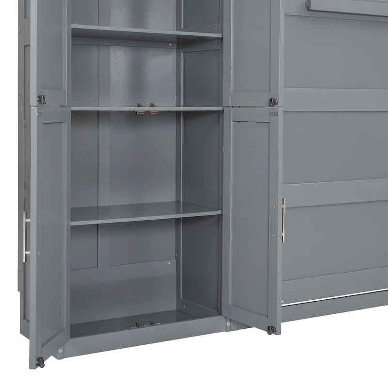 Queen Smart Murphy Bed with Wardrobe & Storage, Customizable System