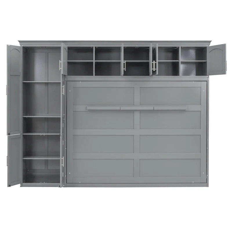 Queen Smart Murphy Bed with Wardrobe & Storage, Customizable System