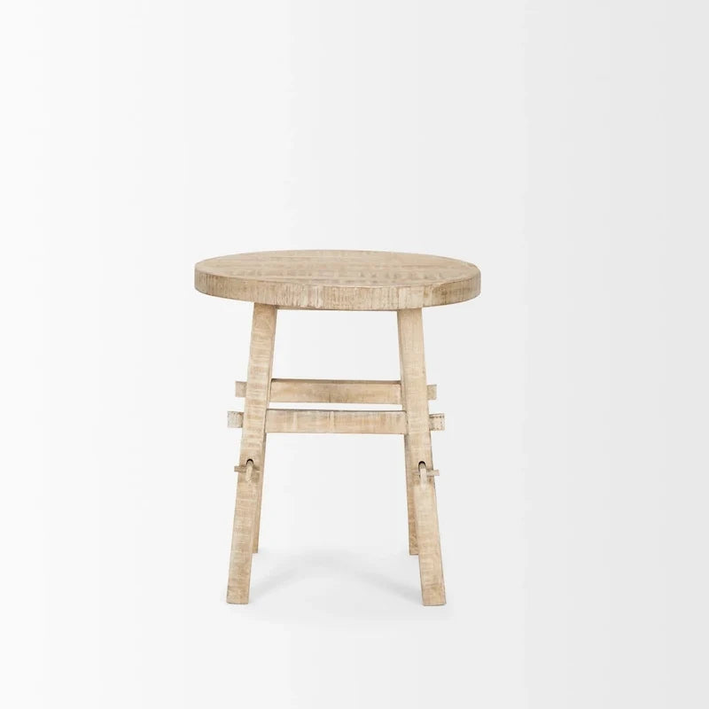 Small Blonde Wood End Table