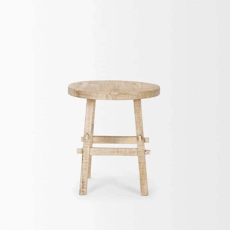Small Blonde Wood End Table