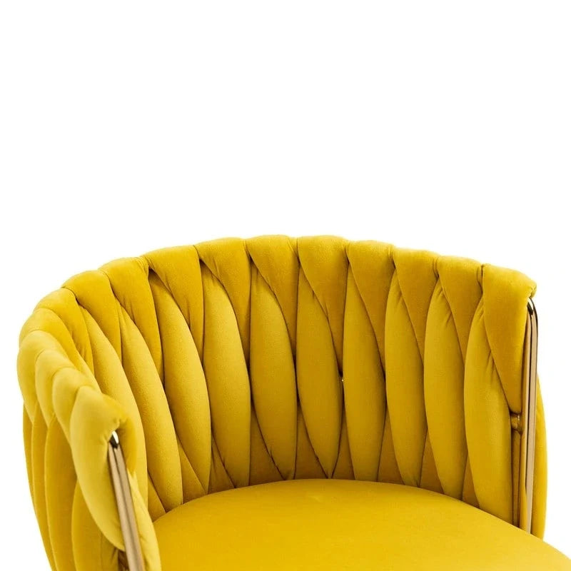 Modern Glam Velvet Dining Side Chair Set of 2 with Gold Metal Frame