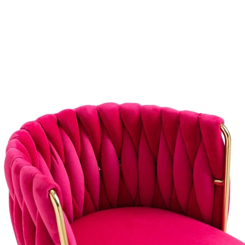 Modern Glam Velvet Dining Side Chair Set of 2 with Gold Metal Frame