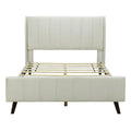 Letto a piattaforma imbottito, matrimoniale, in velluto