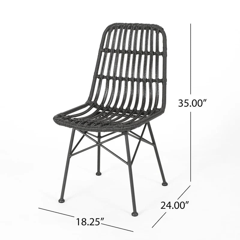 Wicker Dining Chairs (Set of 2)