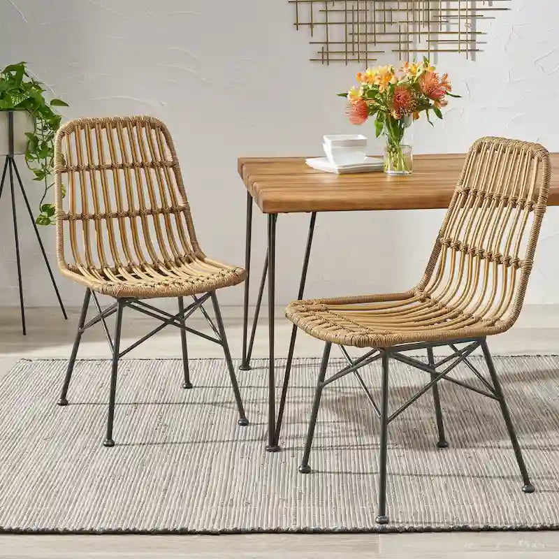 Wicker Dining Chairs (Set of 2)