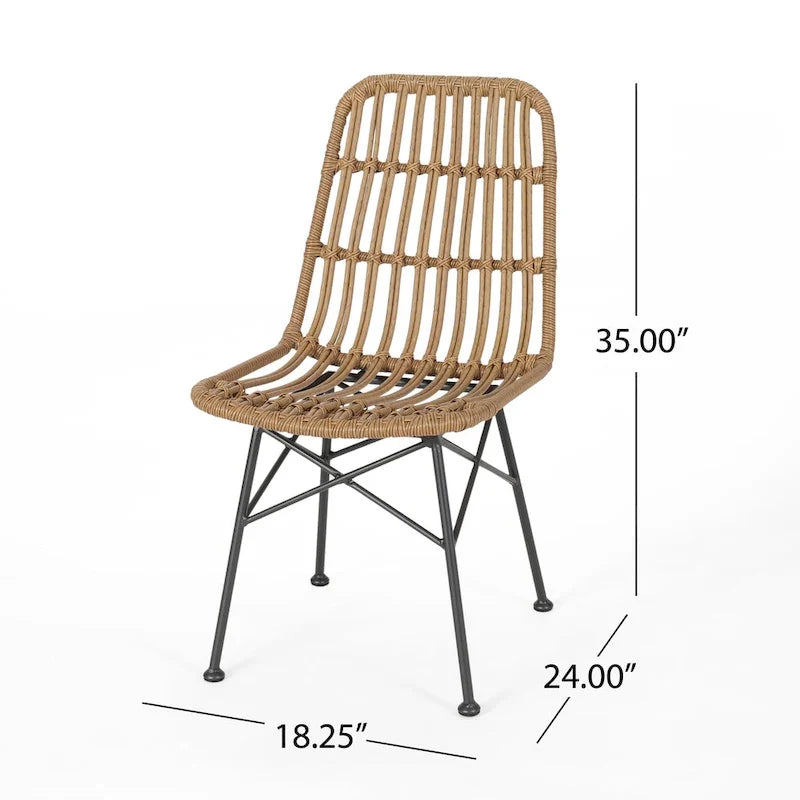 Wicker Dining Chairs (Set of 2)