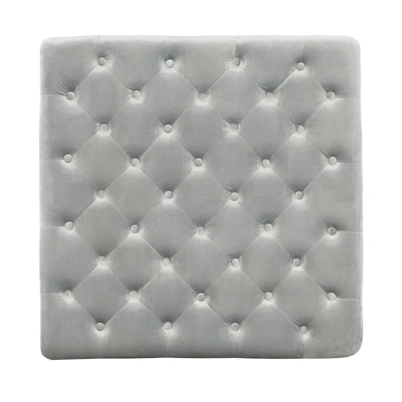 Velvet Square Tufted Ottoman
