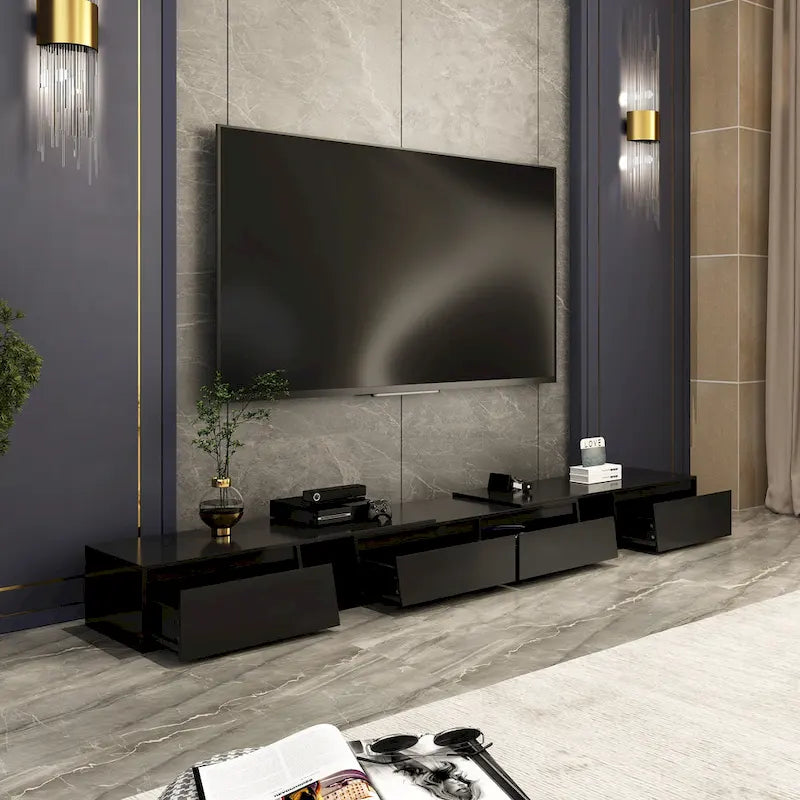 TV Stand Modern Extendable TV Stand in Stretch for TVs up to 120