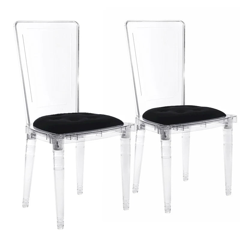 Transparent Acrylic Dining Chair (Set of 2)