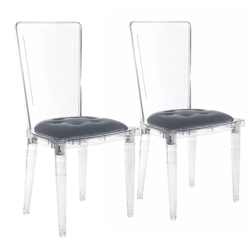 Transparent Acrylic Dining Chair (Set of 2)