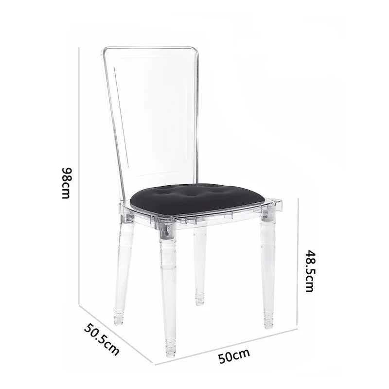 Transparent Acrylic Dining Chair (Set of 2)