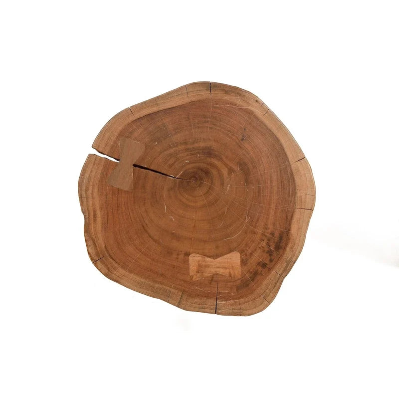 Live Edge Accent Table - Natural Top - Black Base