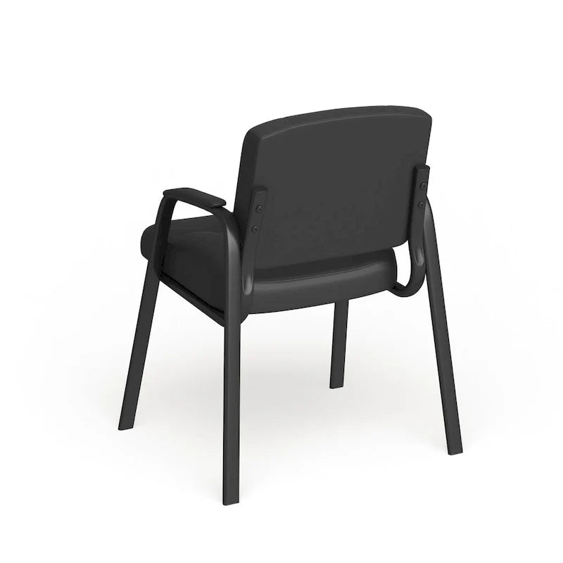 Upholstered Tufted Executive Reception Chair - Black