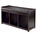 Addison 2-Pc Storage Bench with Seat Cushion, Espresso - 37.5W x 13.5D x 20.87H