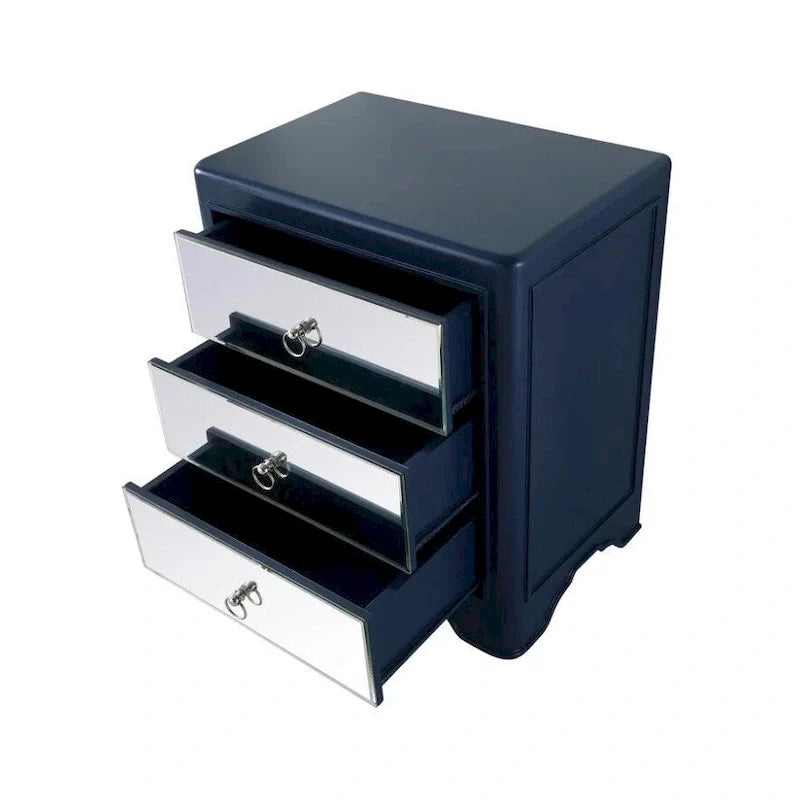 3-Drawer Mirrored Accent Chest