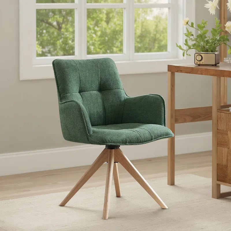 Swivel Wood Accent Arm Chair