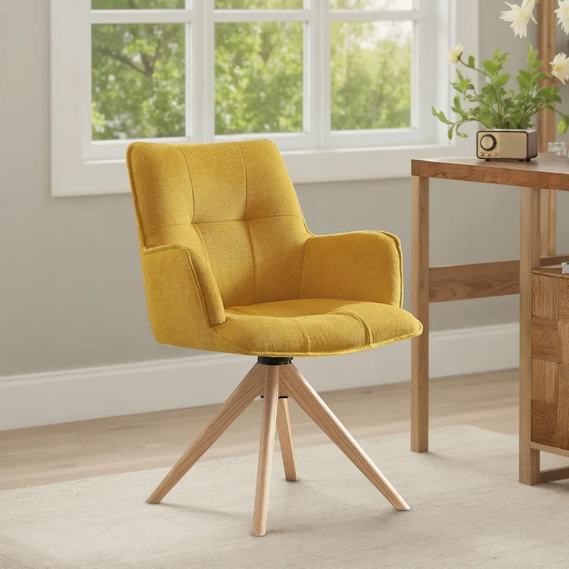 Swivel Wood Accent Arm Chair