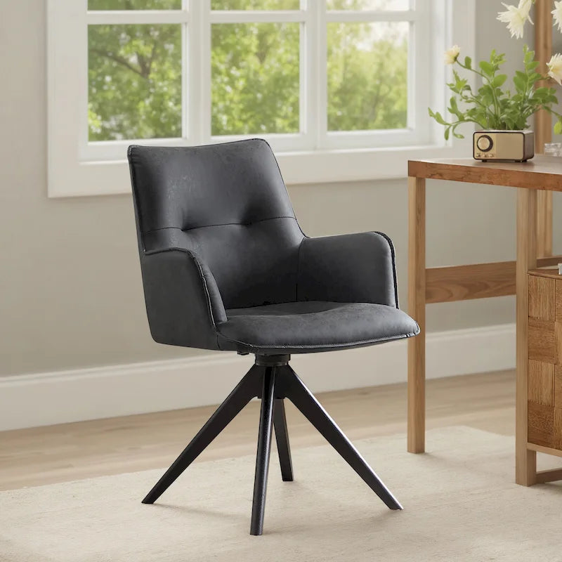 Swivel Wood Accent Arm Chair
