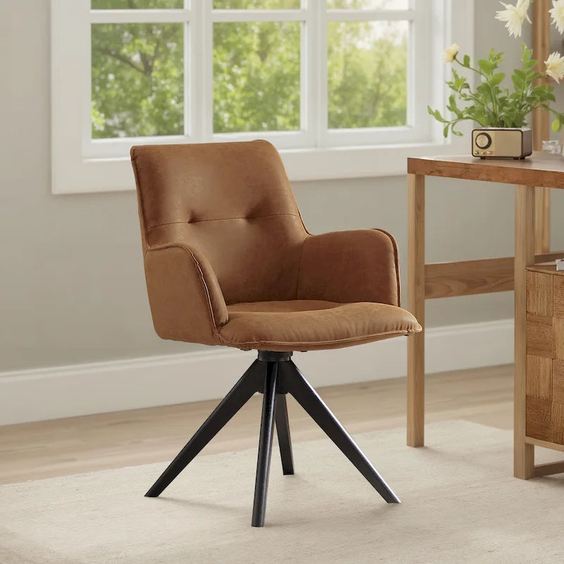 Swivel Wood Accent Arm Chair