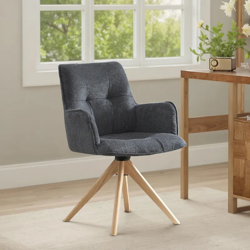Swivel Wood Accent Arm Chair