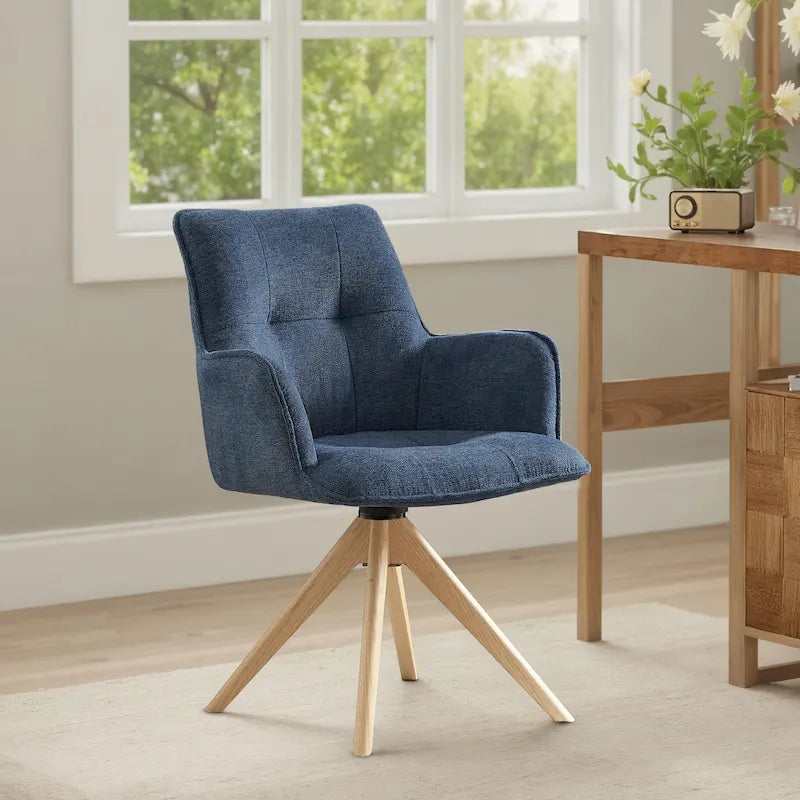 Swivel Wood Accent Arm Chair