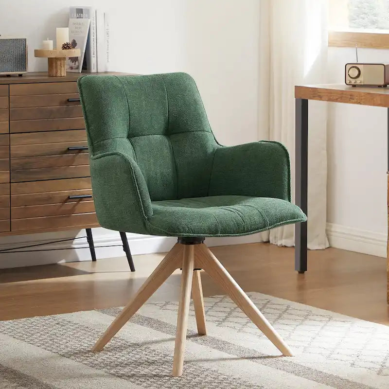 Swivel Wood Accent Arm Chair