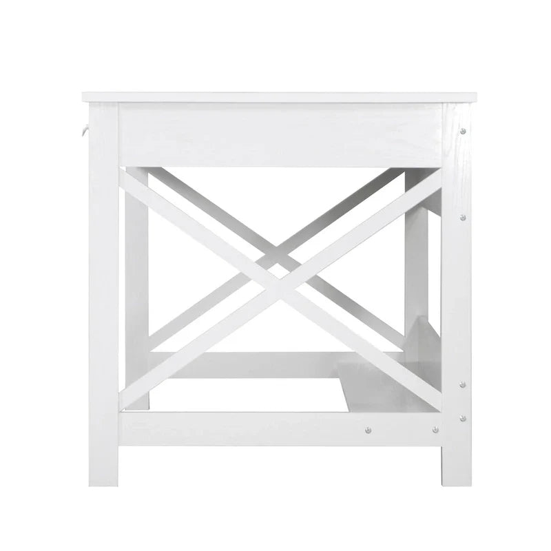 Scrivania moderna stile farmhouse da 59.5 con due cassetti