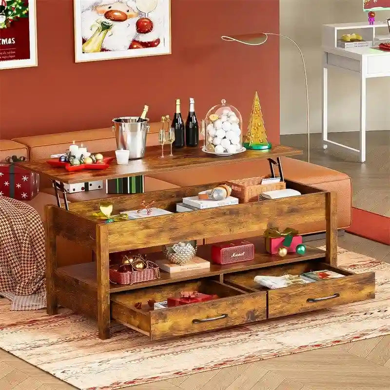 Lift Top Coffee Table - 19.7D x 43.3W x 24.8H