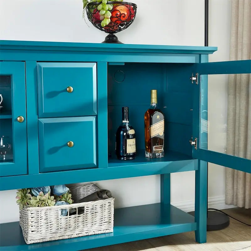 Madia contenitore da 52 con ripiani regolabili, mobile buffet