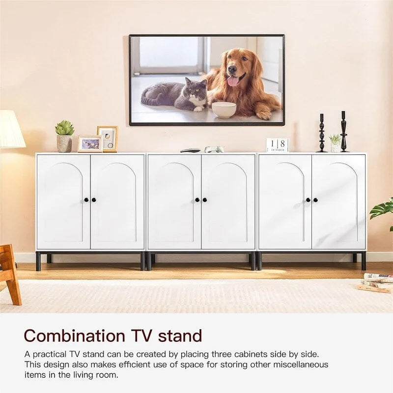 Szafka łazienkowa, kredens bufetowy z półką i drzwiczkami - 15.75D x 29.53W x 31.5H