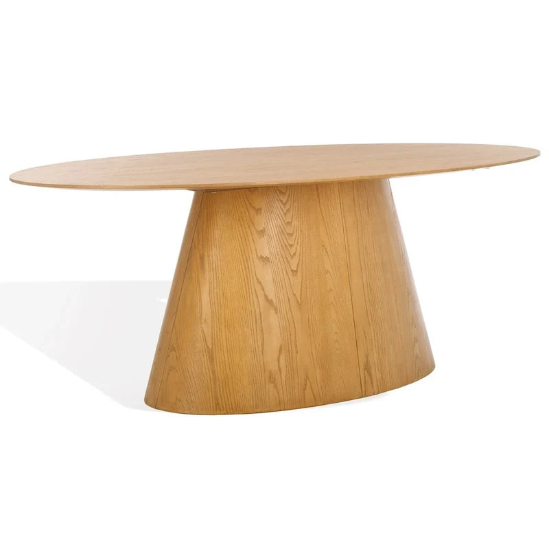 79-inch Oval Wood Dining Table - Natural - 79Wx46Dx30H