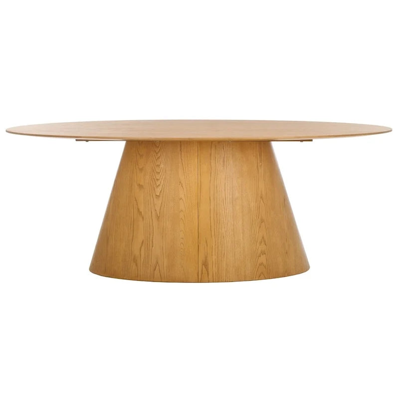 79-inch Oval Wood Dining Table - Natural - 79Wx46Dx30H