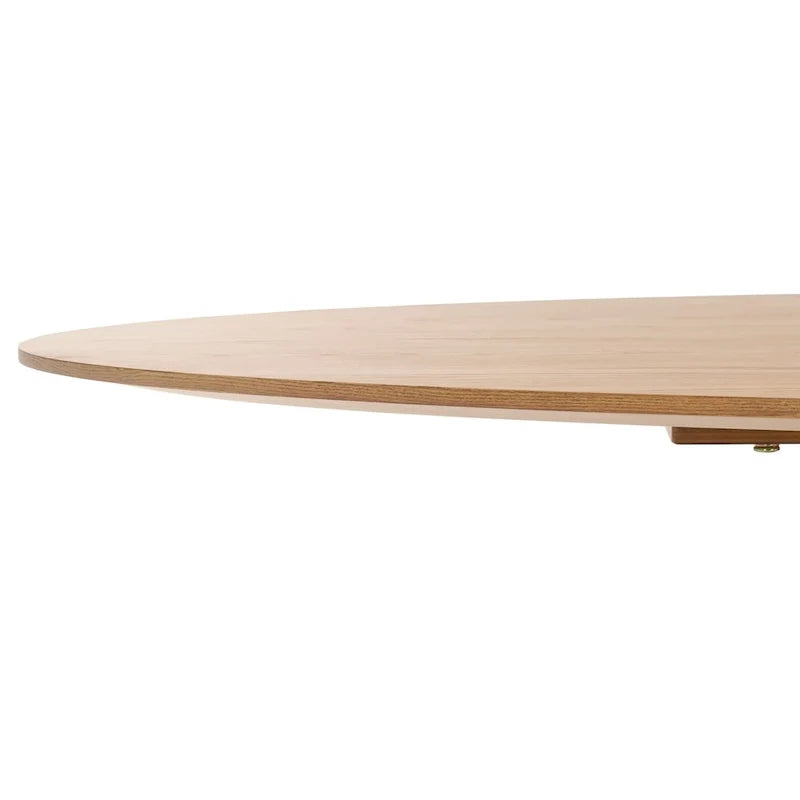 79-inch Oval Wood Dining Table - Natural - 79Wx46Dx30H